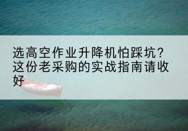 海北高空作业升降机厂家推荐-选高空作业升降机怕踩坑？这份老采购的实战指南请收好